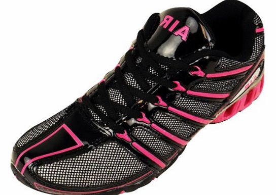 Airtech Womens Shock Absorbing Running Trainers Jogging Gym Fitness Glitter Shoe UK 5