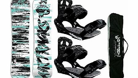 AIRTRACKS SNOWBOARD SET - BOARD FOG WIDE 155 - SOFTBINDING SAVAGE M - SB BAG