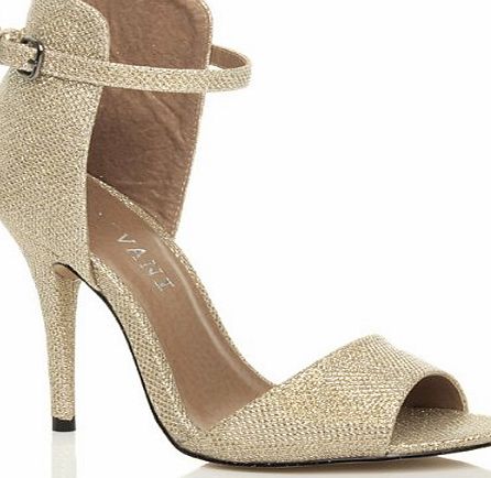 Ajvani WOMENS LADIES HIGH HEEL CONTRAST TWO TONE ANKLE CUFF STRAP SANDALS SIZE 6 39