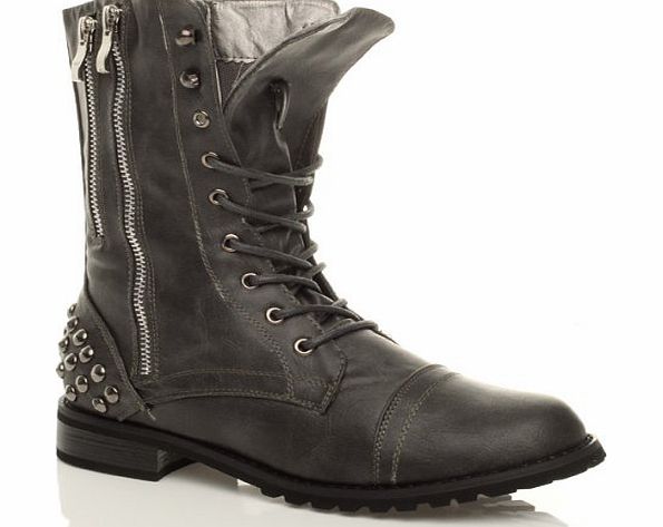 Ajvani WOMENS LADIES MILITARY COMBAT ARMY LACE BOOTS SIZE 3 36