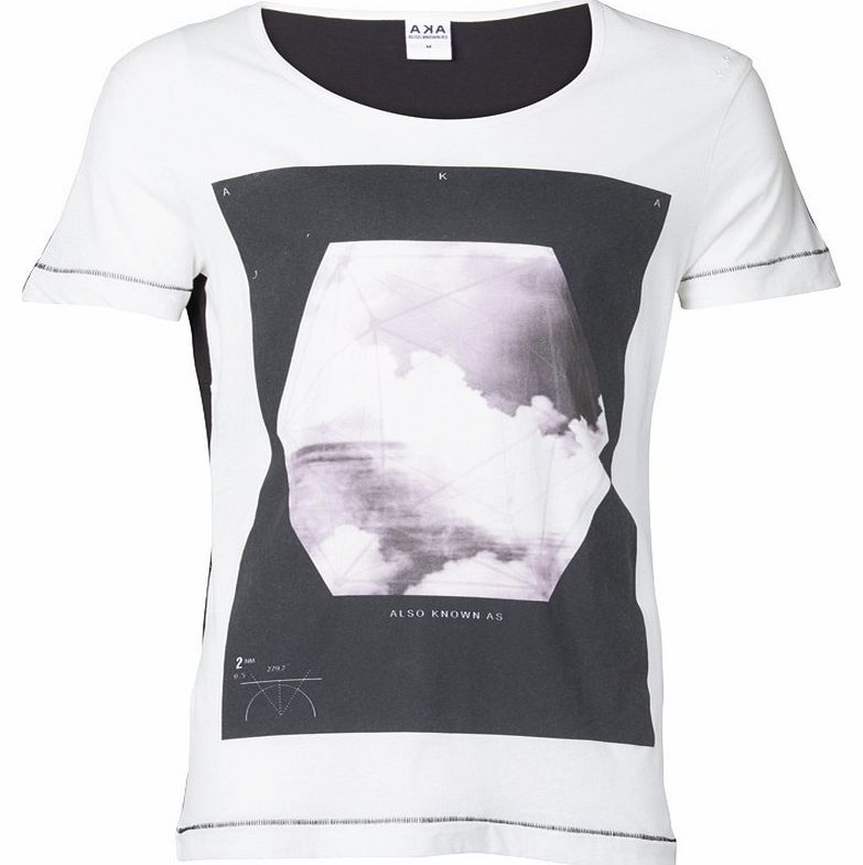 AKA Mens Hex Printed T-Shirt White