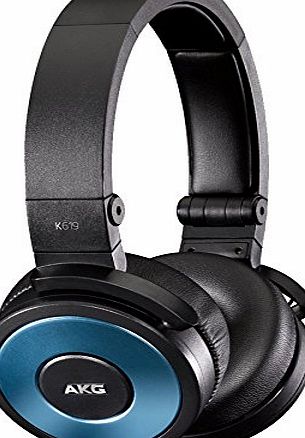 AKG High-Performance DJ Headphones with In-Line Microphone and Remote - Blue