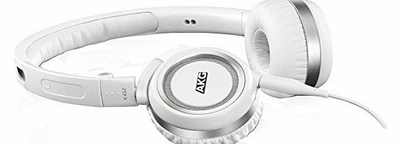 K452 High-Performance On-Ear Headphones with In-line Microphone - White
