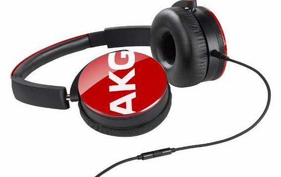 AKG Y50 Foldable On Ear Design Headphone with Remote/Microphone - Red