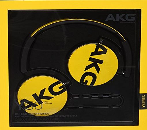 AKG Y50 Foldable On Ear Design Headphone with Remote/Microphone - Yellow