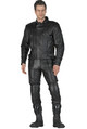 AKITO V-force mens leather motorcycle jacket