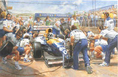 Alan Fearnley Be the Best Damon Hill Print - Print Shipped in protective tube