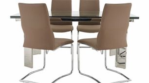 Extending Dining Table and 4 Chairs