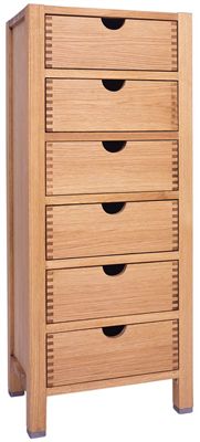 6 Drawer Narrow Chest of Drawers