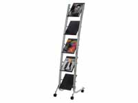 Alba A4 five shelf literature holder with mobile