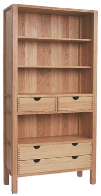 Alba Bookcase with 4 Drawers