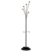 Alba Festival Hat and Coat Stand Tubular Steel with Umbrella Holder and 5 Pegs Ref PMFEST