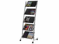 five shelf double literature holder with