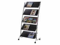 alba five shelf treble literature floor stand