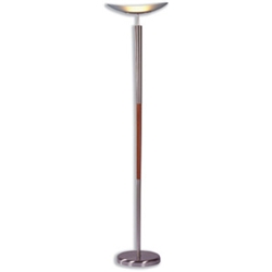 alba Halogen Floor Lamp Wood and Metal Ref ELYS