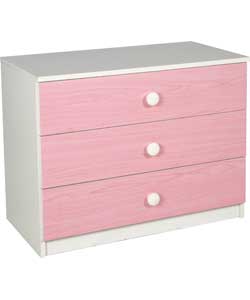 ny 3 Drawer Chest - Pink