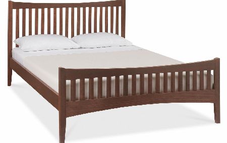 ALBA Walnut High Footend Bedstead - Double or
