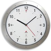 Watchtime Wall Clock Radio-controlled with Plastic Lens and Case Diameter 300mm Grey Ref HORTIME