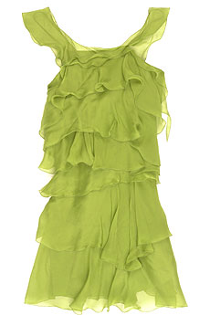 Alberta Ferretti Ruffled silk dress