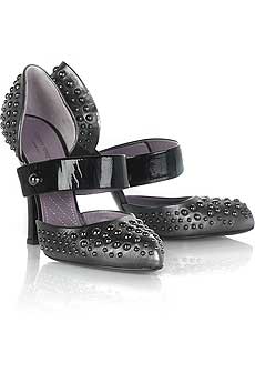 Alberta Ferretti Studded leather pumps