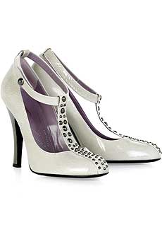 Alberta Ferretti Studded T-bar pumps