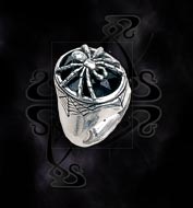 Alchemy Gothic Aranea Jetstone Ring
