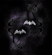 Alchemy Gothic Bat Stud Pair Of Earrings