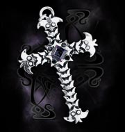 Alchemy Gothic Batscale Cross Pendant