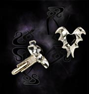 Alchemy Gothic Black Heart Cufflinks