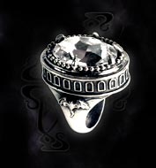 Alchemy Gothic Crystal Hemlock Poison Ring