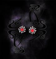 Alchemy Gothic Formee Cross Pair Of Earrings