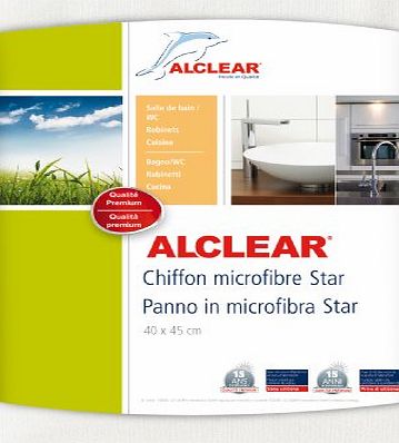 ALCLEAR 950006w Star Microfibre Special Cloth, White