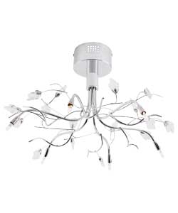 Alder 6 Light Chrome and Clear Glass Light Fitting