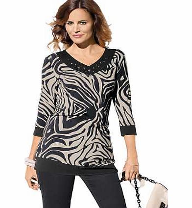 Alessa W. Chiffon Insert Tunic