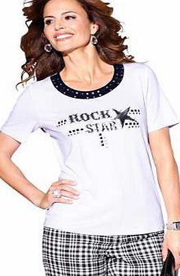 Alessa W. Sequin Trim Top