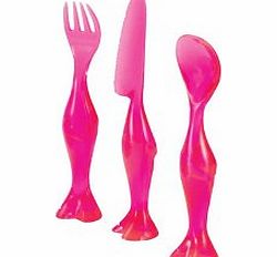 Alessi Agli Ordini! Kids Cutlery Set Fushcia Cutlery Set