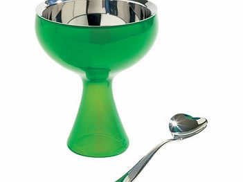 Alessi Big Love Ice Cream Bowl and Spoon Green Ice