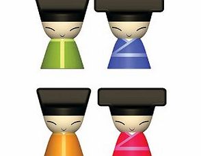 Alessi King and Queen Chin Magnets Green and Blue