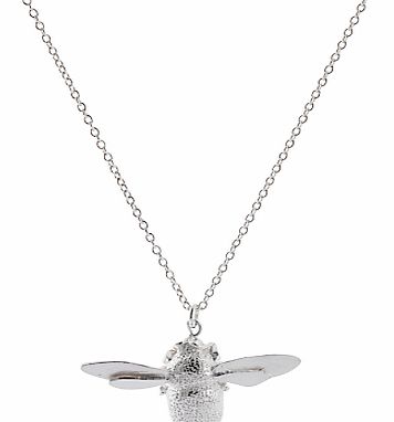 Alex Monroe Bumble Bee Pendant Necklace, Silver