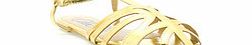Gold-tone cage toe sandals