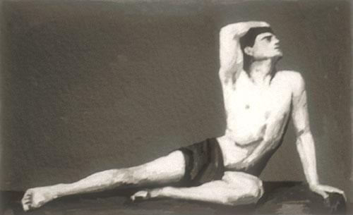 Alexander Adams Male Nude With Drapery