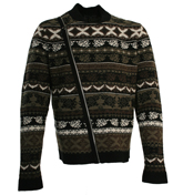 Alexander McQueen Black Off-Centre Zipped Sweater