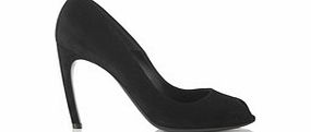 Alexander McQueen Black suede peep-toe heels
