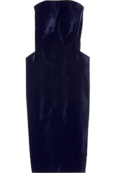 Strapless velvet dress