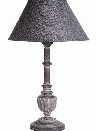 alexandra Grey Solid Wood Table Lamp With