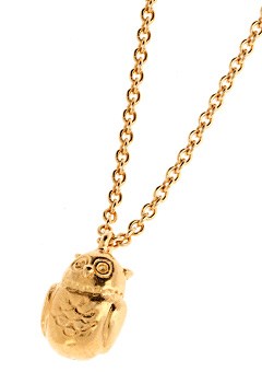 Alexis Dove Gold Plated Owl Pendant by Alexis Dove `LOP1 GP