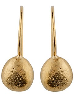 Alexis Dove Gold Plated Pebble Hook Earrings by Alexis Dove