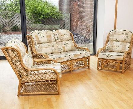 Alfresia Cadiz Conservatory Furniture Set with Harrogate Natural Cushions
