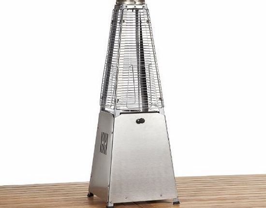 Alfresia Table Top Living Flame Gas Patio Heater - Stainless Steel