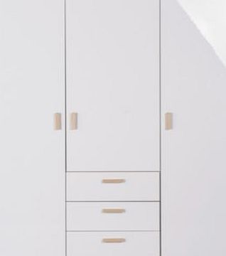 Alica Alicia 3 Door 3 Drawer Wardrobe - Oak Effect and